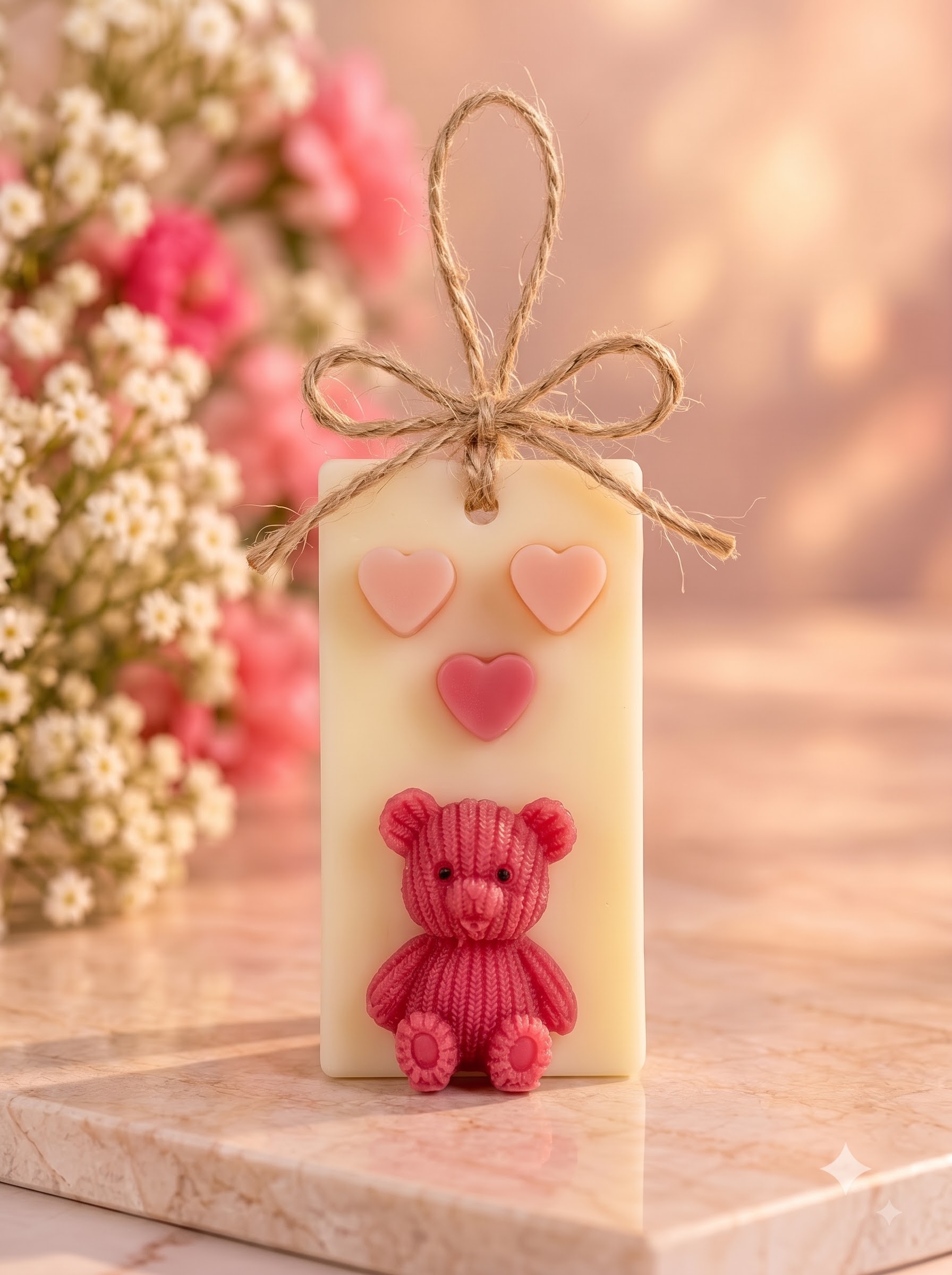 Teddy Bear Heart Wax Sachet