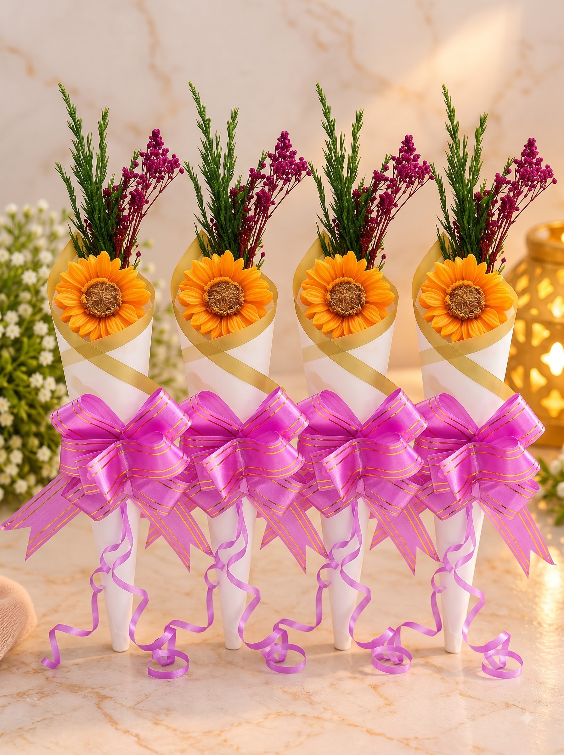 Decorative Orange Gerbera Bouquet 
