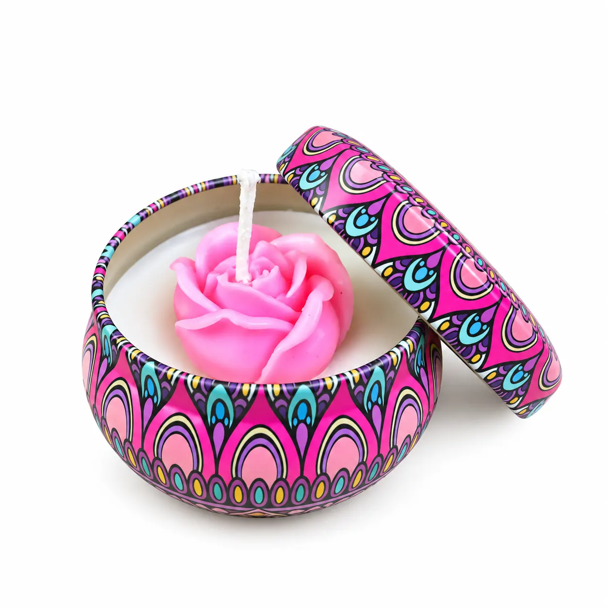 Blush Rose Mandala Candle