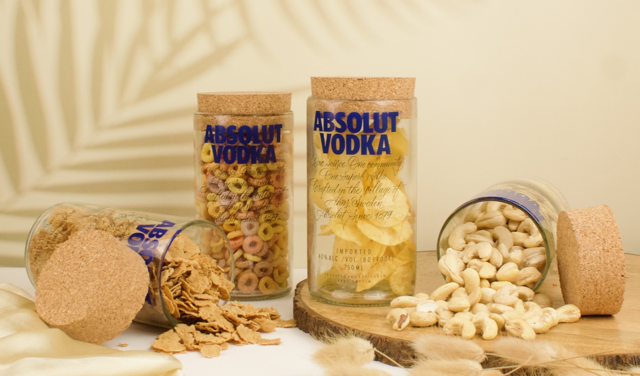 Absolut Down Jar Set Of 2 Absolut Down Jar Set Of 2